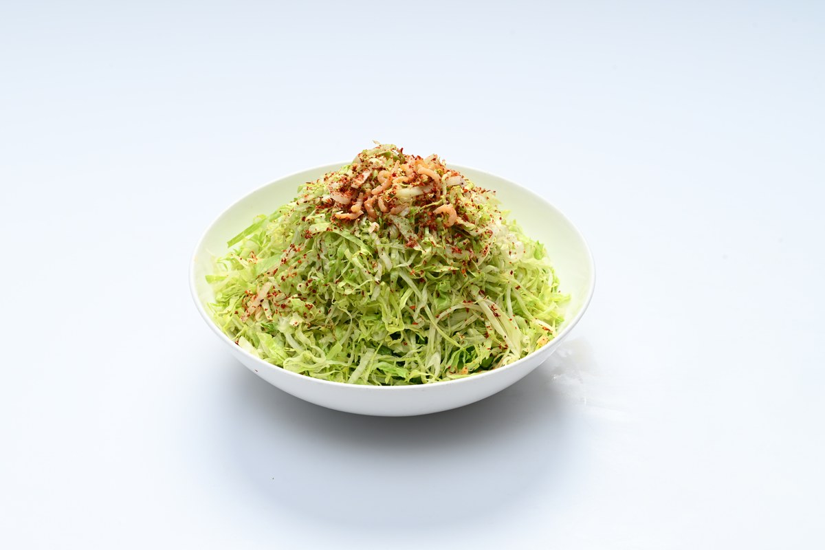 京都宴禧酒店虾皮拌包菜丝实拍